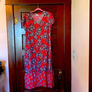 J.Jill rayon print maxi dress